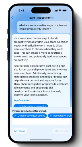 Brainstorm/AI conversation with suggested key concepts
