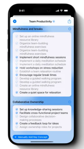 Brainstorm/AI actionable task suggestions